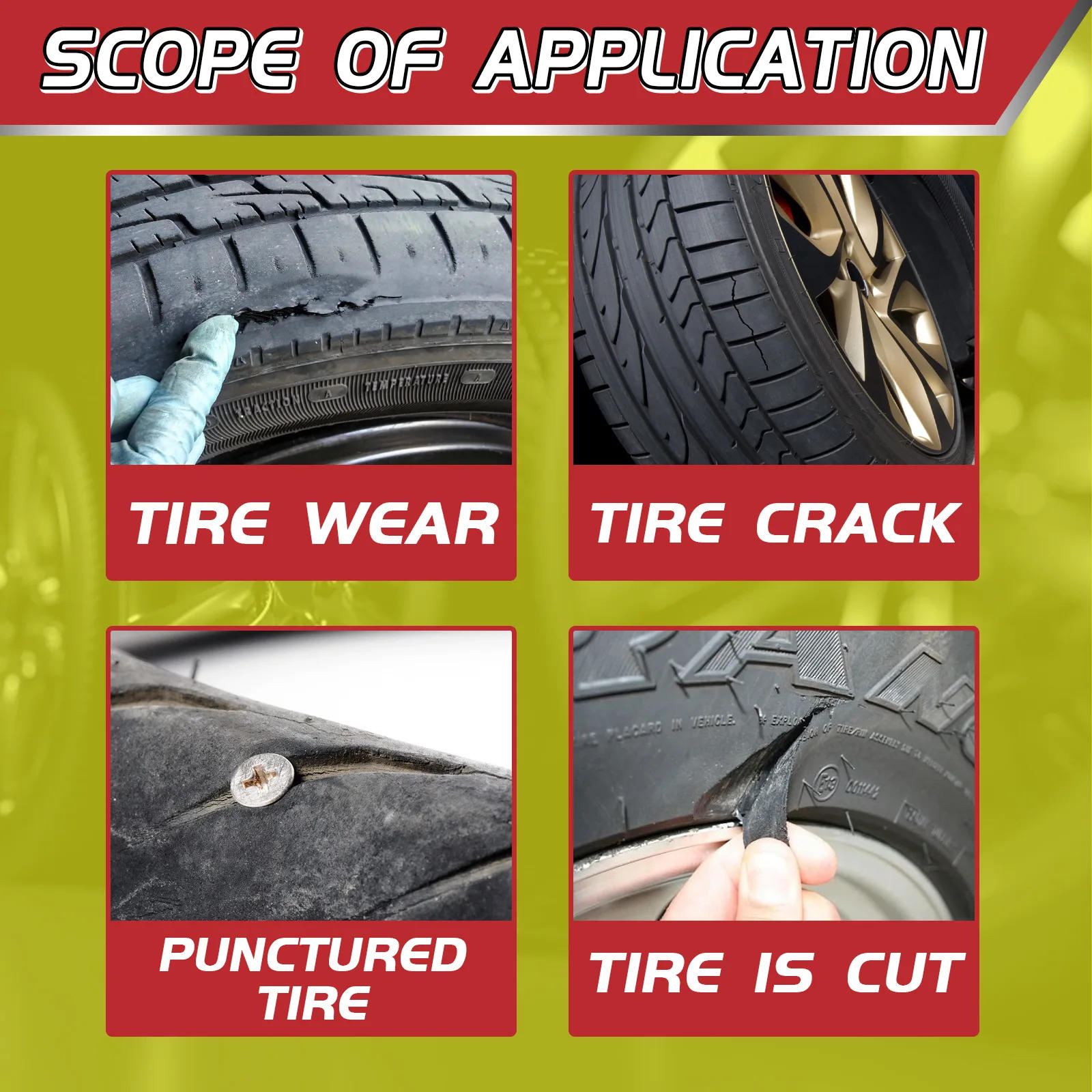 Description Picture 5 of item480S Car Adhesives Tire Repair Glue Black Super Glue Car Rubber Repair Tire Sealer Window Speaker Seal Tire Repair Glue