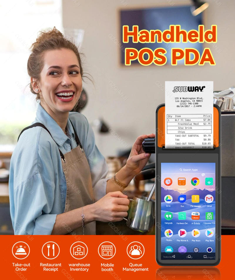 Description Picture 2 of itemAndroid POS Printer 58mm Bluetooth Thermal Receipt Printer 57mm Portable Terminal Point Of Sale System All in One Impressora