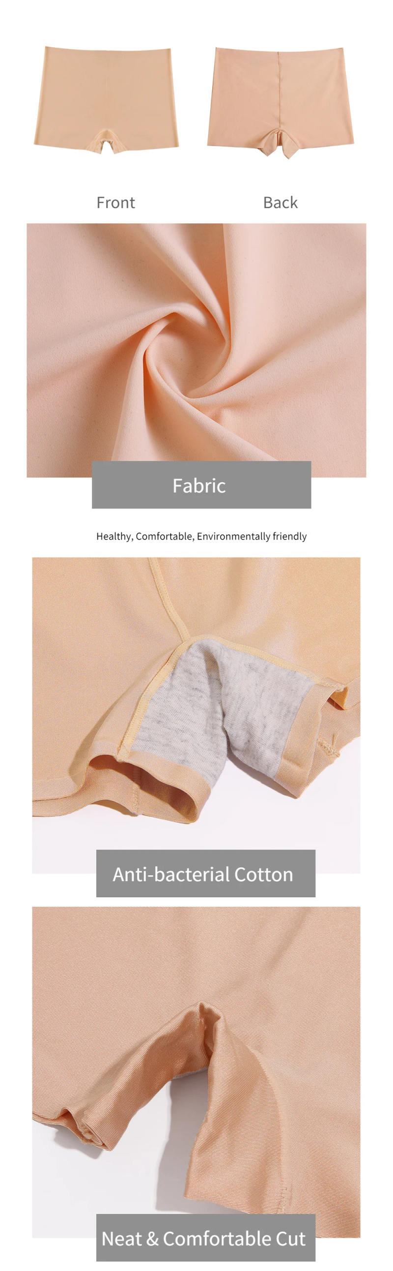 Description Picture 4 of itemWarmSteps One Pieces Women's Panties Boxers Underwear for Woman Safety Shorts Low Rise Boxers Ladies New Underpants XS-M