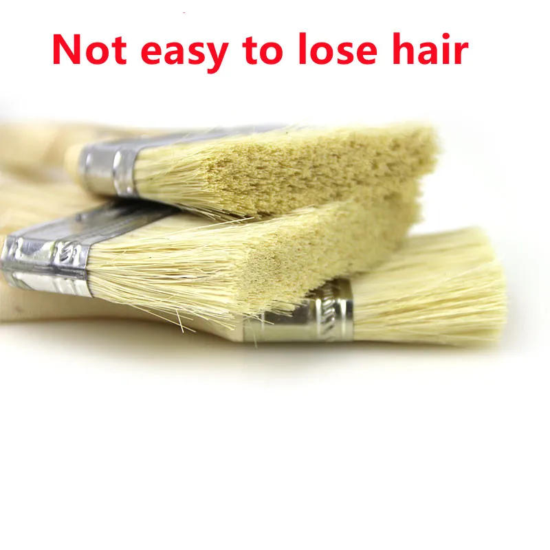 Description Picture 5 of itemBBQ Brush Pig Hair Paint Brush Wooden Handle 1/2/3/4 Inch Soft Hair Painting Brushes for Wall and Furniture Paint Tool Set