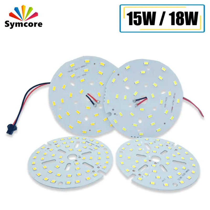 Description Picture 3 of item15W 18W Light Board LED Lamp Panel SMD5730/SMD2835 Ceiling PCB With LED 85mm 100mm With Plug Wire For LED Bulb LED Downlight