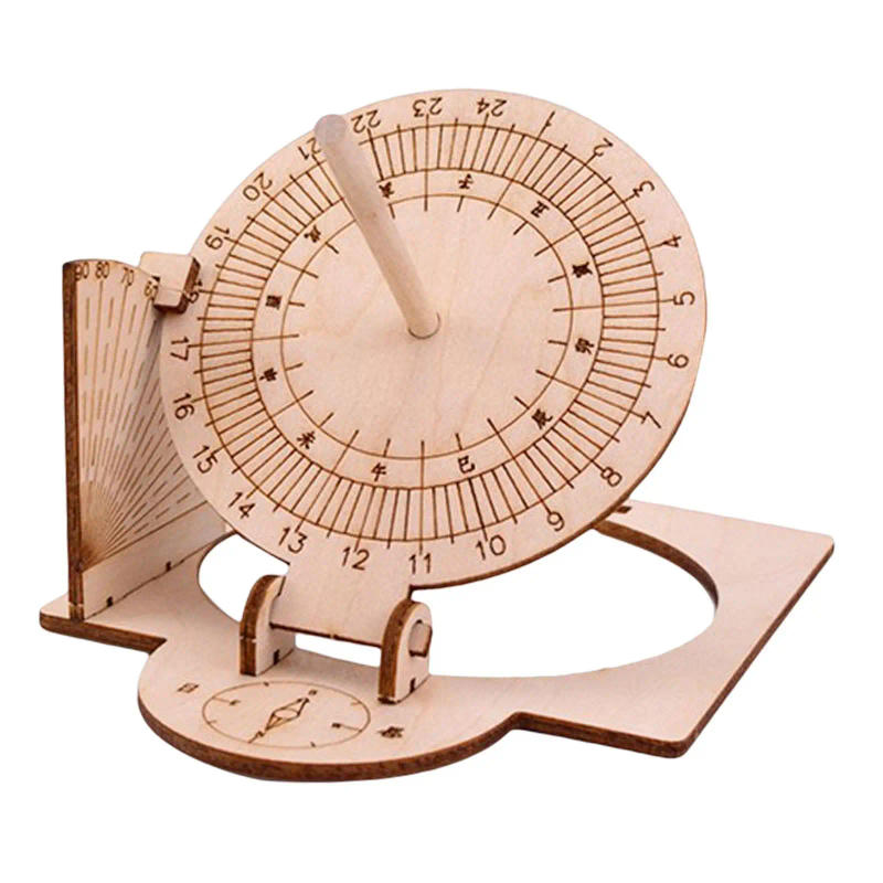 Description Picture 6 of itemEquatorial Sundial Clock DIY Wooden Building Kit Manual Assembly Model Premium Material
