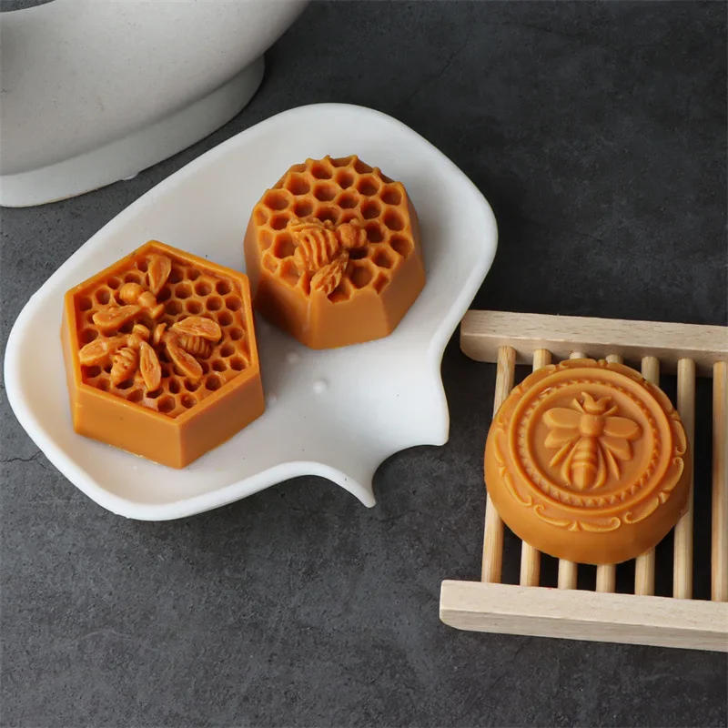 Description Picture 6 of item3D Honeycomb Shape Silicone Candle Mold Bee Beehive Gypsum Soap Epoxy Resin Making Mould Hives Wax Mold Home Decor Crafts Gift