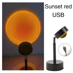 USB LED Sunset Lamp Sunset Projector Golden Light Living Room Bedroom Background Wall Night Lamp Festival Gift Atmosphere Lamp