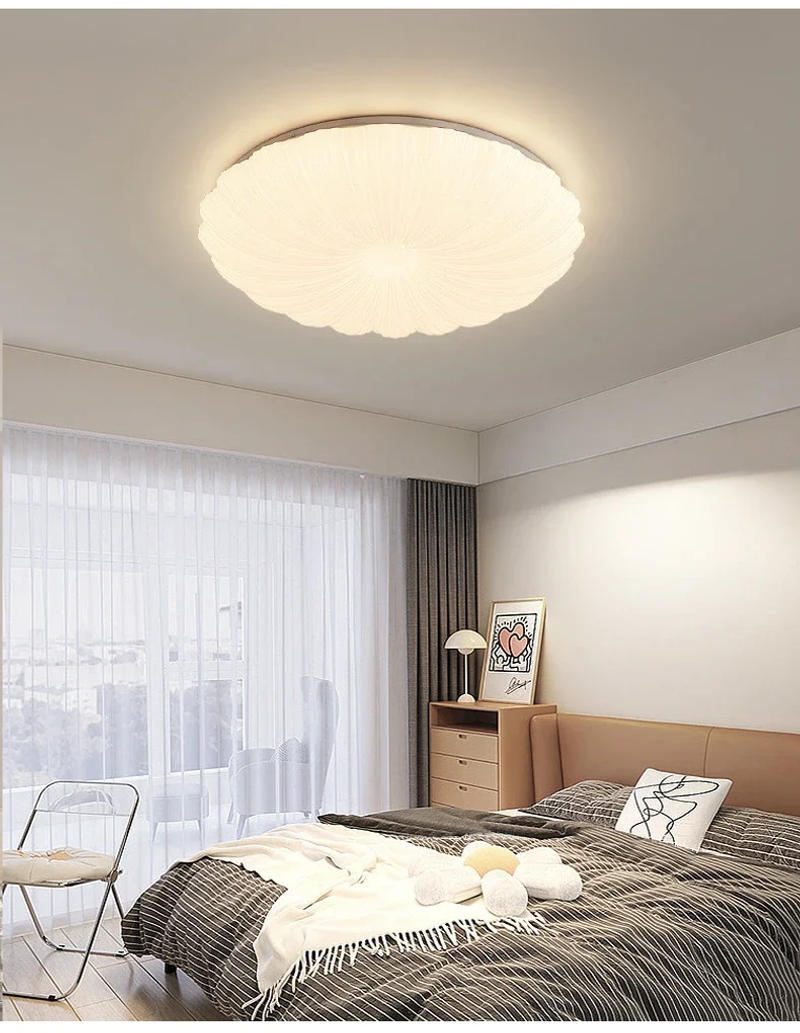 Description Picture 2 of itemNordic Bedroom Lamp Round Petal Ceiling Lamps Simple Warm Romantic Children's Room Boys Girls Room Decoration Ceiling Lights LED