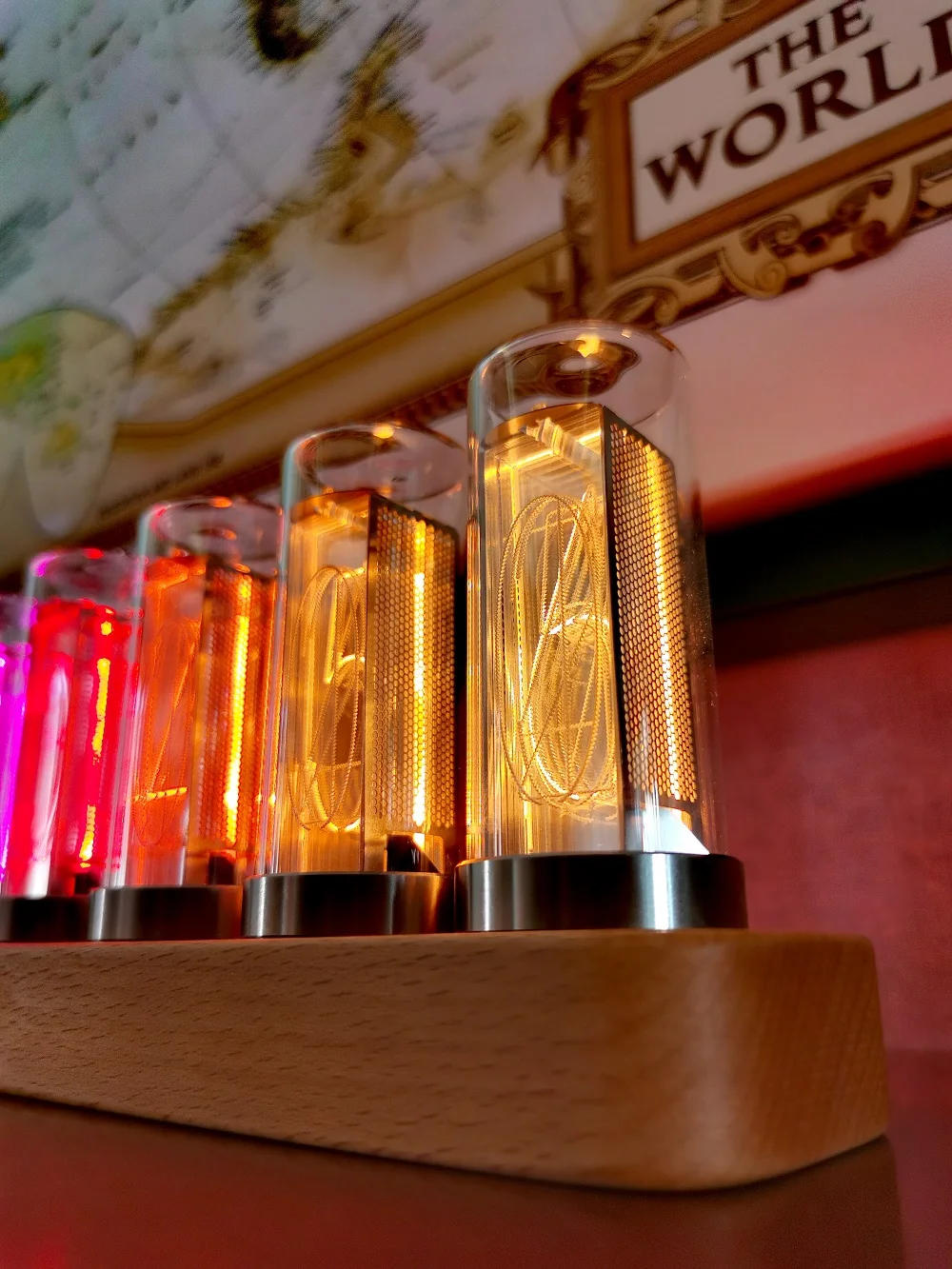 Description Picture 5 of itemRGB Nixie Tube Clock Diy Kit In18 Led Digital Desk Glow Tube Clocks Wood Vintage Gas Discharge Clock Desk Watch Cyberpunk Gift