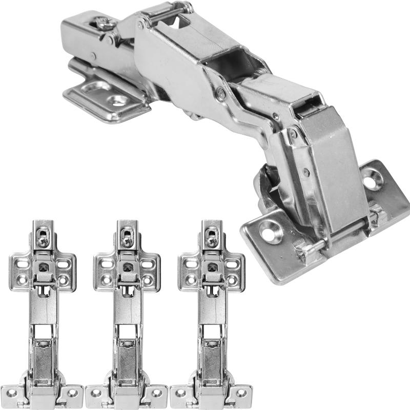 Description Picture 2 of item8/4PCS 175° Cupboard Hinges Cabinet Door Hinges Hydraulic Damper Buffer Soft Close Quiet Cold Rolled Steel Furniture Hardware