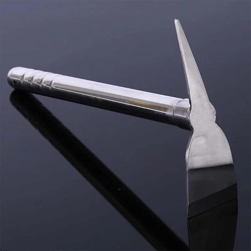 Description Picture 6 of itemStrong Stainless Steel Gardening Digging Tool Garden Metal Rake Stainless Steel Rake Hoe Farm Garden Tool 15 inch