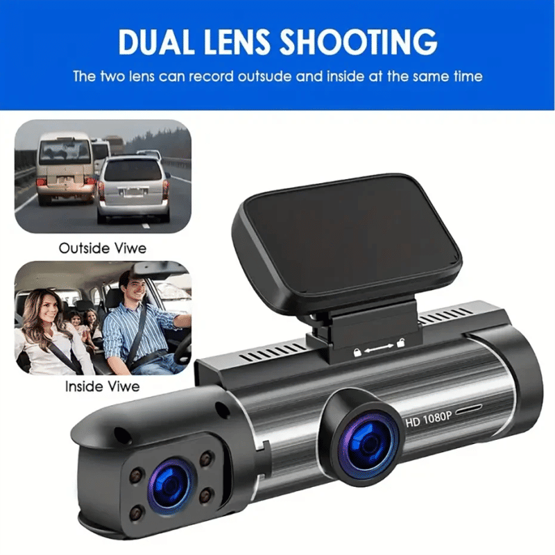 Description Picture 5 of itemDash Camera Front and Inside, 3.16 Inch Dash Cam 1080P, G Sensor FHLL HD Night Vision Loop Recording Wide Angle Car DVR