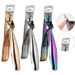 3 Colors U Word Cutting Nail Art Clippers French False Nail Tips Edge Cutters Stainless Steel Trimmers DIY Manicure Tool
