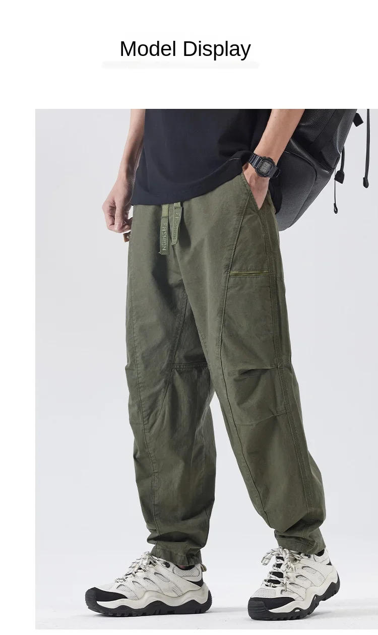 Description Picture 5 of item2024 New Trendy Japanese Ins Workwear Casual Pants Men and Teenagers Street Fashion Artistic Loose All-Matching Trousers