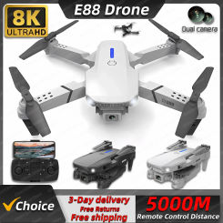New E88 Pro Drone 8k Profesional 4K HD Camera Obstacle Avoidance Aerial Photography Optical flow Foldable Quadcopter RC 5000M