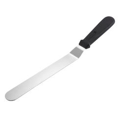 Modern minimalist stainless steel spatula, cake cream spatula, plastic handle, baking tool scraper, 10 inch