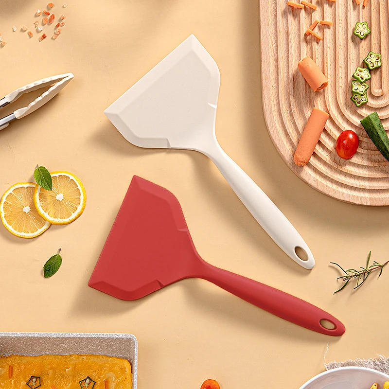Description Picture 4 of item1pc silicone Heat resistant spatula household food grade non-stick Frying pan sushi steak fish pancake baking Scoop Kitchen Tool