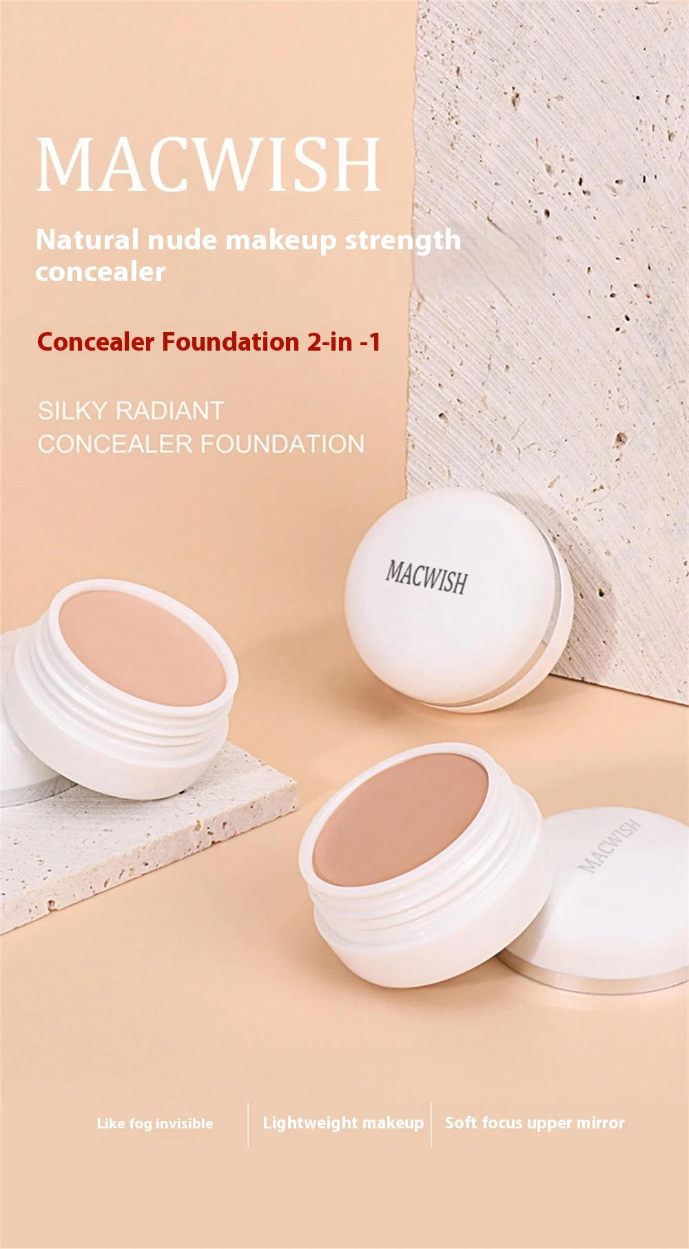 Description Picture 5 of itemWaterproof Full Coverage Concealer for Tattoos, Scars - Natural Finish Foundation for All Skin Tones & Types Dark Circle Acne
