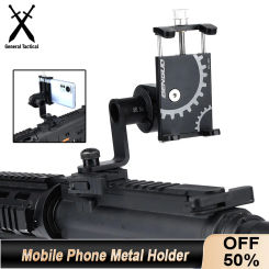 WADSN Mobile Phone Metal Holder Tactic For 20mm Picatinny Fixed Rail Gun Side Rail Mount Holder Outdoor Hunting Query Navigat