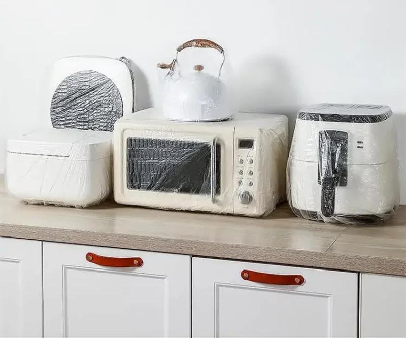 Description Picture 4 of itemReusable Disposable Microwave Oven Cover Household Thicken Transparent Appliance Dust Protection Wrap Fan Rice Cooker Cap Item