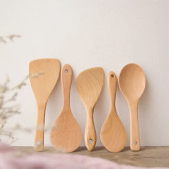 3 Types Wooden Rice Paddle  Spoon High Quality Rice Scoop Sushi Rice Paddle Tableware Spoon Dinnerware Kitchen Gadgets Tool