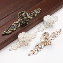 Simple European Ivory White Handle, Painted Cabinet Door Handle, Modern Rose Furniture Handle, Single Hole White Small Handle