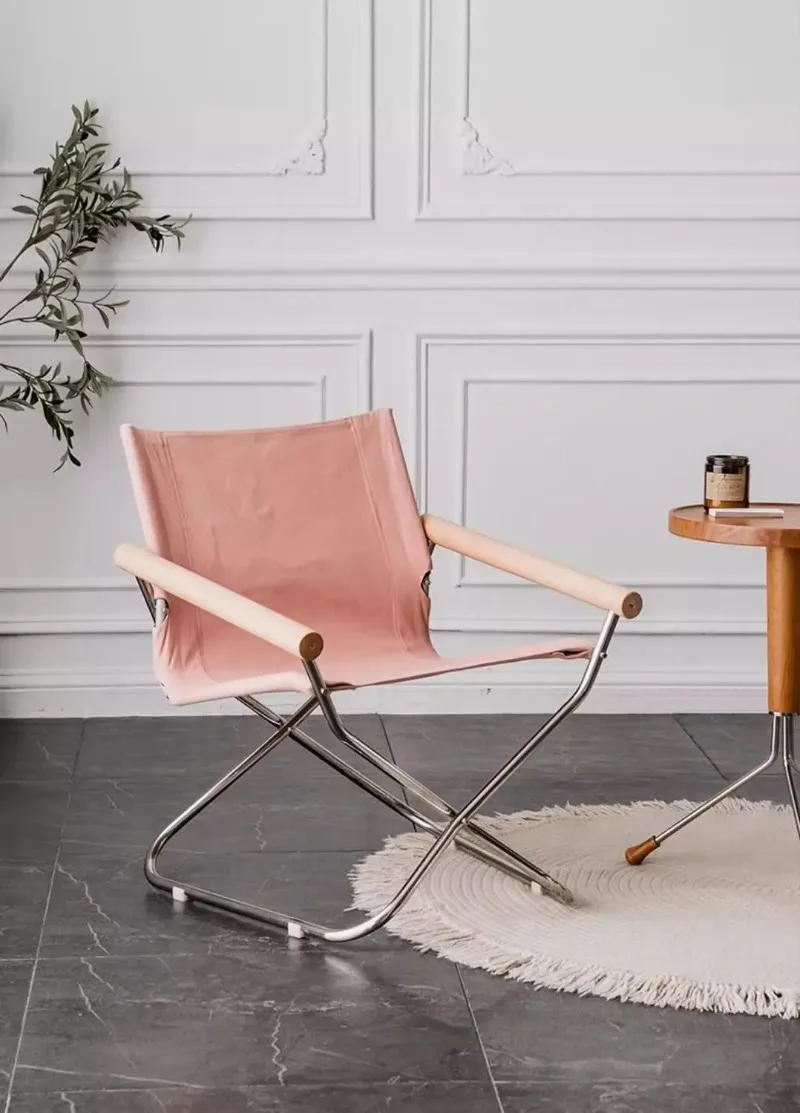 Description Picture 6 of itemModern Portable Folding Chairs Comfortable Chaise Lounges Ergonomic Armchairs for Living Room Backrest Recliner Chair Furniture