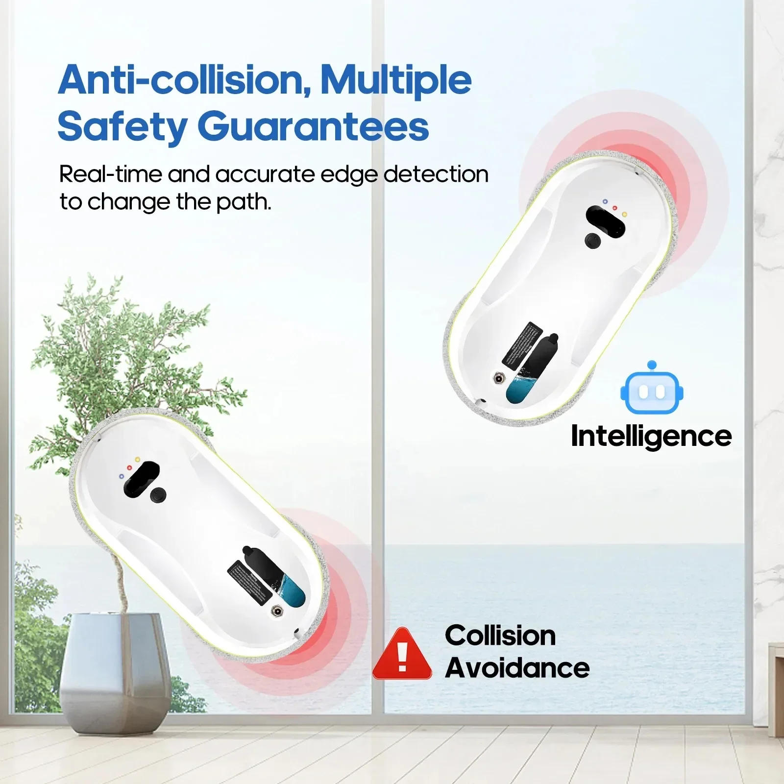 Description Picture 6 of itemFOR Intelligent Household WindowCleaning RobotAutomatic WaterSpray VacuumCleaner With Remote Control Electric Window Wiper Glass