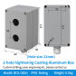 2 hole-125X80X80