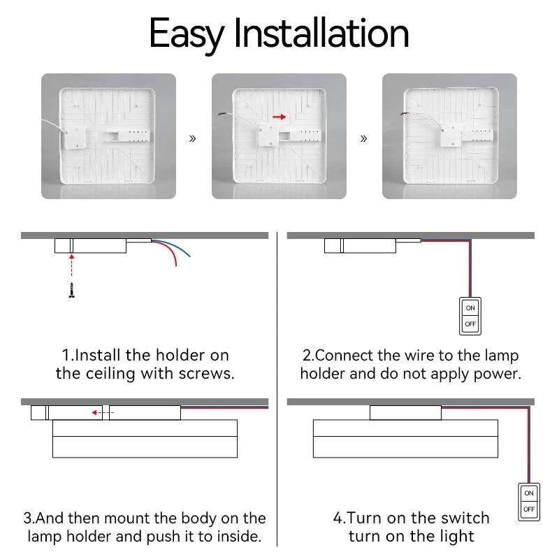 Description Picture 5 of itemModern LED Ceiling Lamp Living Room Chandelier Ceiling Light Square LED Panel Light Indoor Lighting Fixture for Bedroom Kitchen