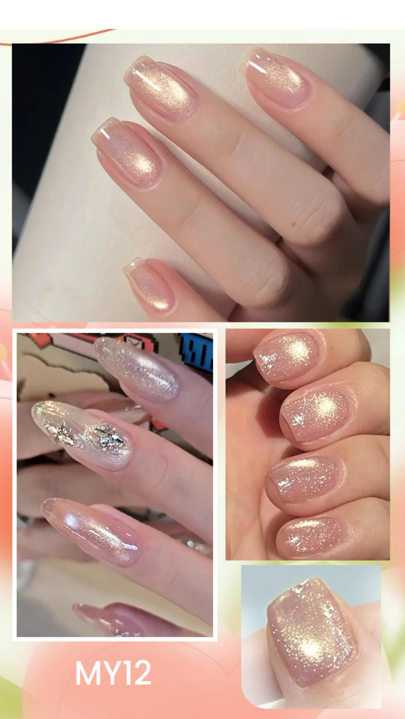 Description Picture 4 of itemBORN PRETTY 10ml Purple Pink Spring Cat Magnetic Ultra Shine Glitter Semi Permanent Soak Off UV LED Varnish Manicure Design