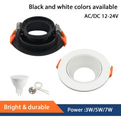 1-10pcs DC 12V24V Ceiling Spotlight,Angle Adjustable LED Downlight 5W 7W 9W Lamp Rotating White Color 6000k  for Indoor Lighting