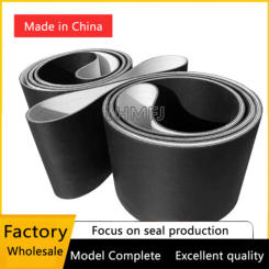 Perimeter:1000-1800mm Width:100mm Thickness:2mm Black PVC Industrial Transmission Conveyor Belt