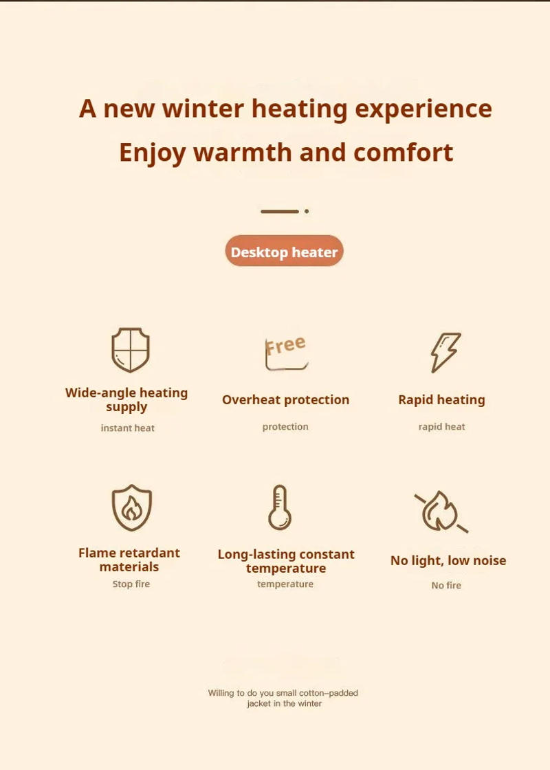 Description Picture 3 of itemMSS Desktop Heater Fan,Mini Radiator Home Office Warmer Machine for Winter,Convenient Room Heater,Winter Heating Home Appliance