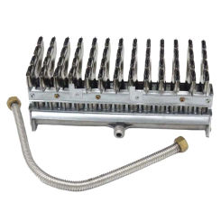 Rice Steam Cabinet 13-Row LPG NG Gas Burner Tray With 50cm Inlet Pipe