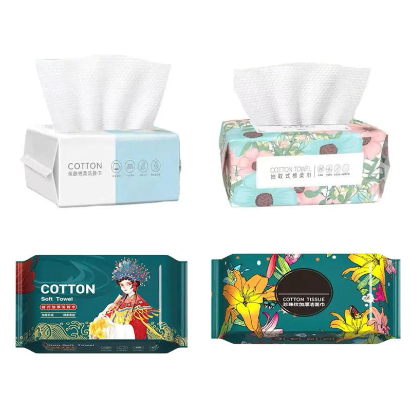 Description Picture 5 of itemDisposable face towel Pack Thickened Pure cotton household extractable facial wipe Travel Cleansing Pearl Cotton Makeup Remover