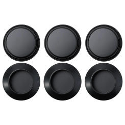 6PC Door Handles Stainless Steel Recessed Invisible Handle Cabinet Pulls Fire Proof Door Disk Room Round Ring Handle Pull