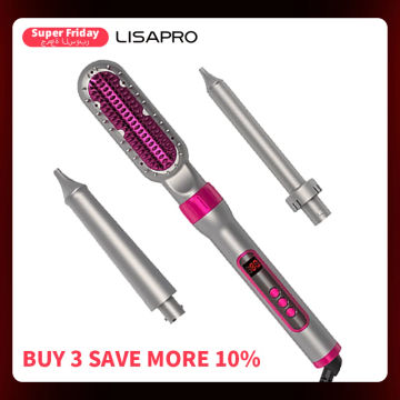 LISAPRO Hair Curler Set for Girls 3 IN 1 Professional Curling Iron Hair Styling Tools Corrugation for Hair 110-220V Voltage 2021