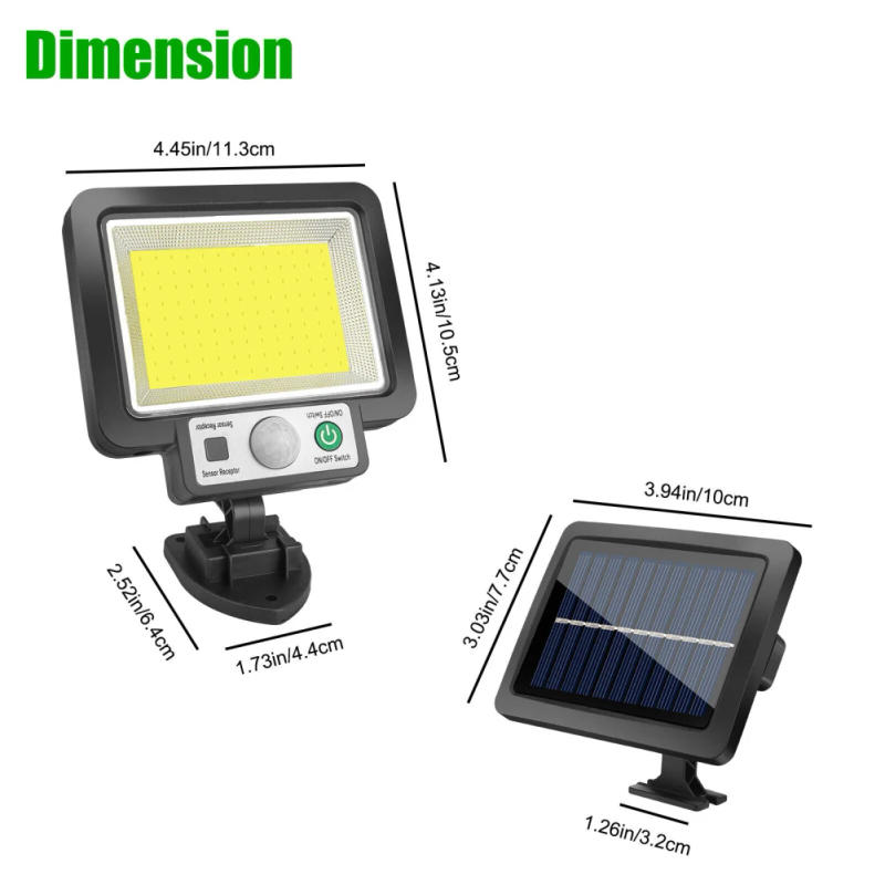 Description Picture 4 of itemLED Solar Wall Lamp 3 Mode Outdoor Waterproof Motion Sensor Garden Street Lighting Solar Lamp For Garage Security Wall Lights