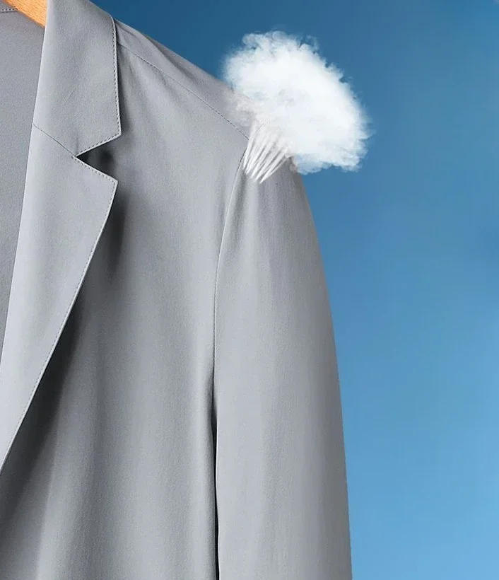 Description Picture 5 of itemLinen Coat Male Blazer White Men's Suit Jackets Single Breasted High Quality Fashionable Korean Style Clothes Spring Original