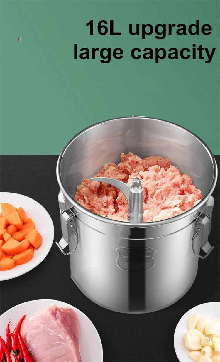 Description Picture 6 of item16L Slicer Meat Grinder 304 Stainless Steel Commercial And Household Electric Slicer