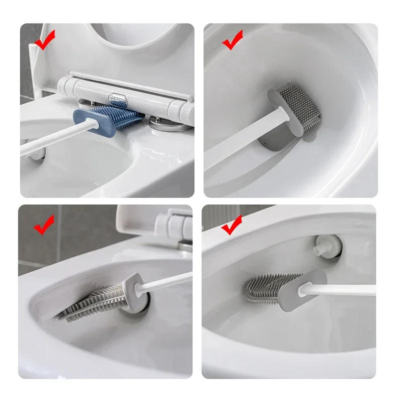 Description Picture 5 of itemWall Hanging Silicone Toilet Brush Long Handle Quick Dry Toilet Cleaning Brush for WC Bathroom Accessories Cleaning Tools