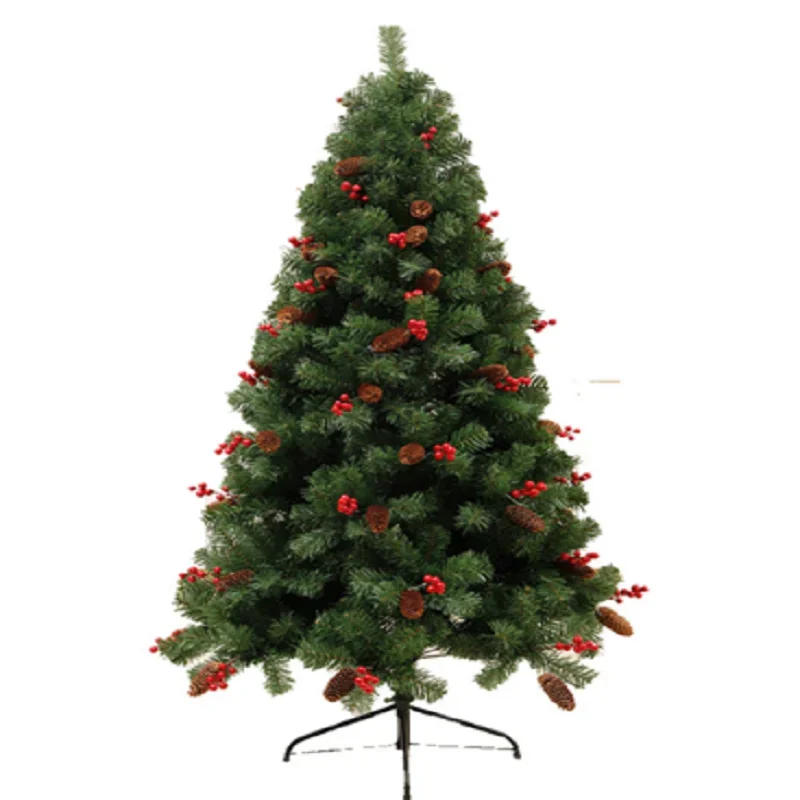 Description Picture 2 of itemLarge Artificial PVC Christmas Tree base mixed pine cones and red fruit Christmas Tree holiday decorations 1.2m-2.7m