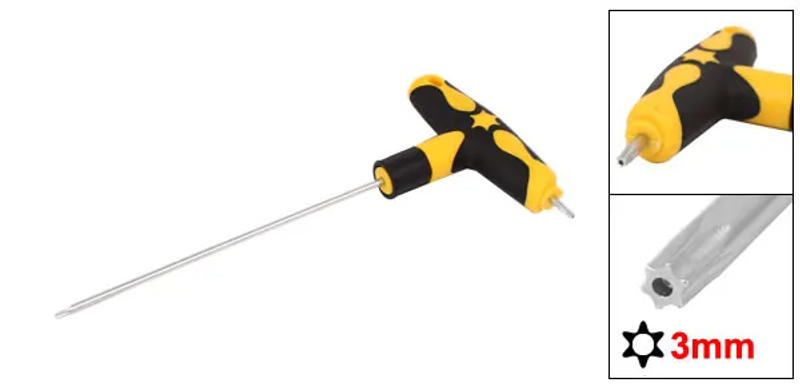 Description Picture 6 of item1Pcs T10/20/25/27/30/40 T-Handle Torx Security Torque Star Key CR-V Alloy Steel Screwdriver Wrench Hand Tool for DIY Hand-making