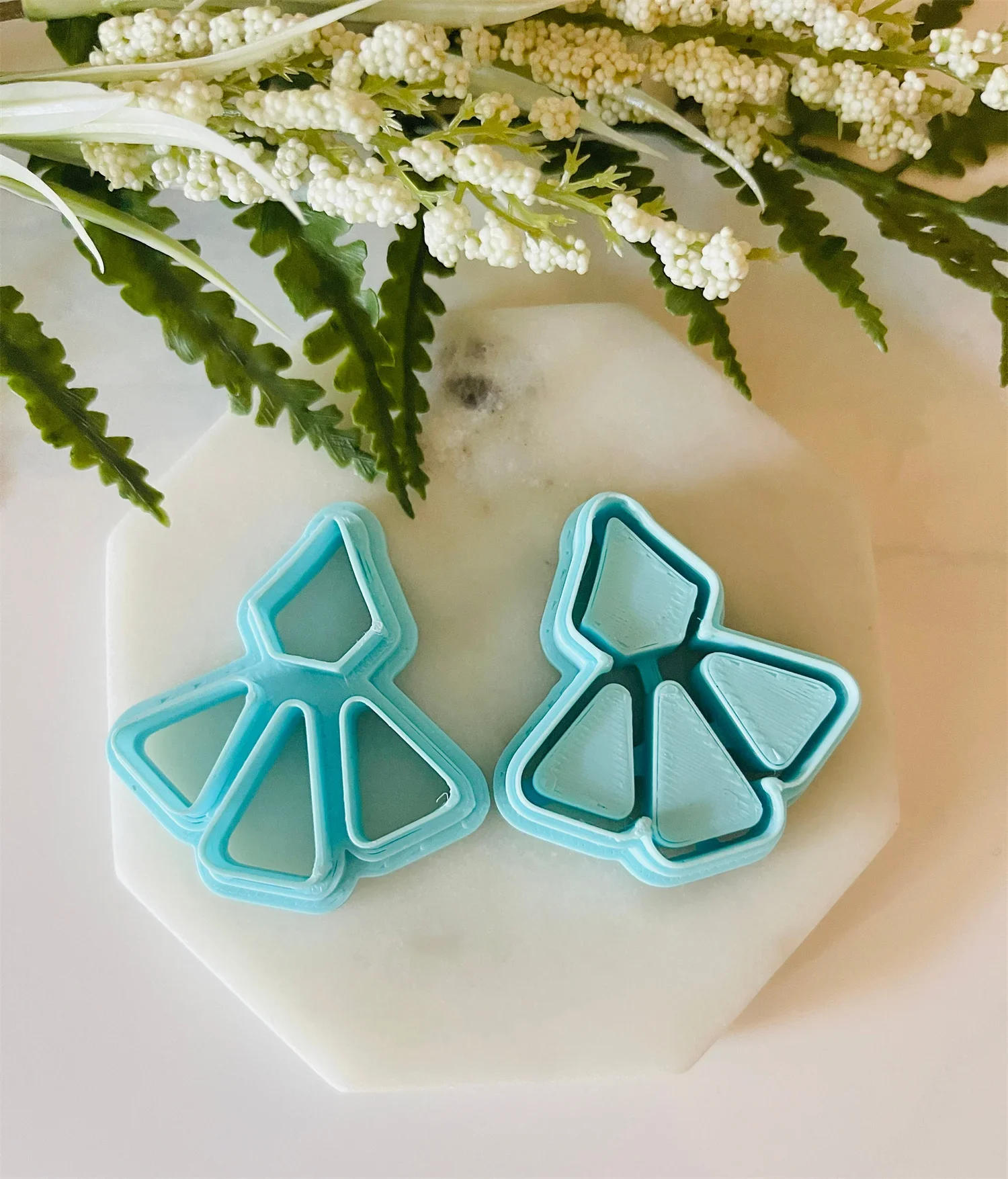 Description Picture 3 of itemChic Earrings Clay Mold Polymer Clay DIY Jewelry Pendants Embosser Soft Pottery Jewelry Making Tool Gem Earring Clay Cutters