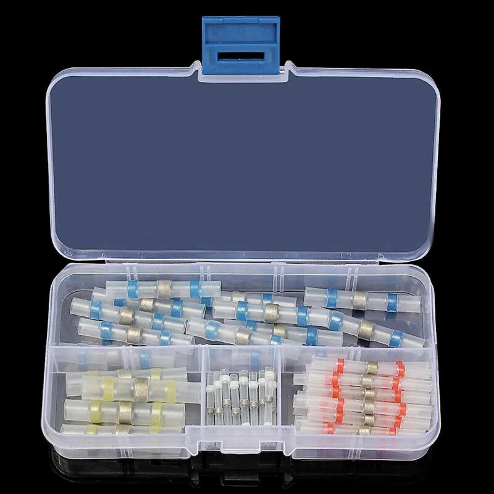 Description Picture 4 of item50pcs Boxs Heat Shrink Solder Sleeves Set Wire Crimp Butt Terminals Connectors Waterproof Heat Shrinkable Tube Cable Connector