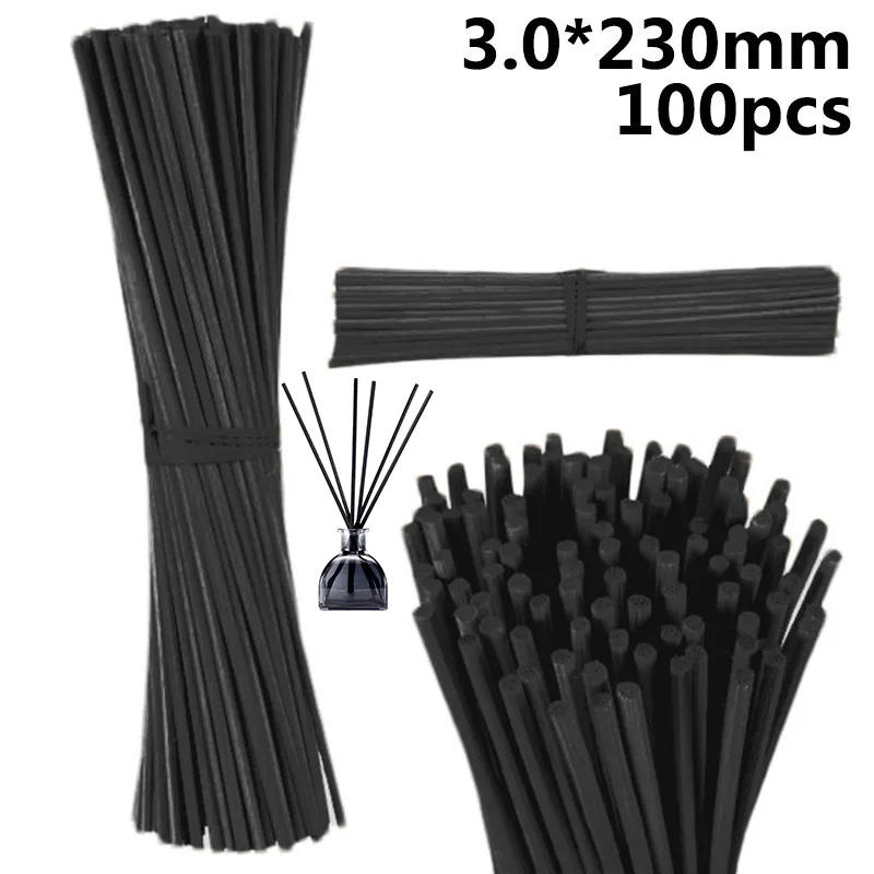 Description Picture 4 of item100PCS Black Fiber Rattan Sticks Essential Oil Reed Diffuser Sticks Fragrance For Bedroom Office Car Air Freshener Home Decor