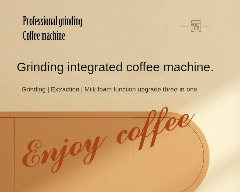 Description Picture 2 of itemNew Espresso Coffee Machine Espresso Maker 20bar Pump Pressure with Grinder Steam Milk Frother Semi-Automatic Coffee Maker