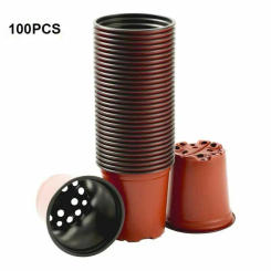 100pcs 90mm Grow Box Vegetable Seedling Growing Pot Fall Resistant Tray For Home Garden Plant Pot Nursery Flower Pots