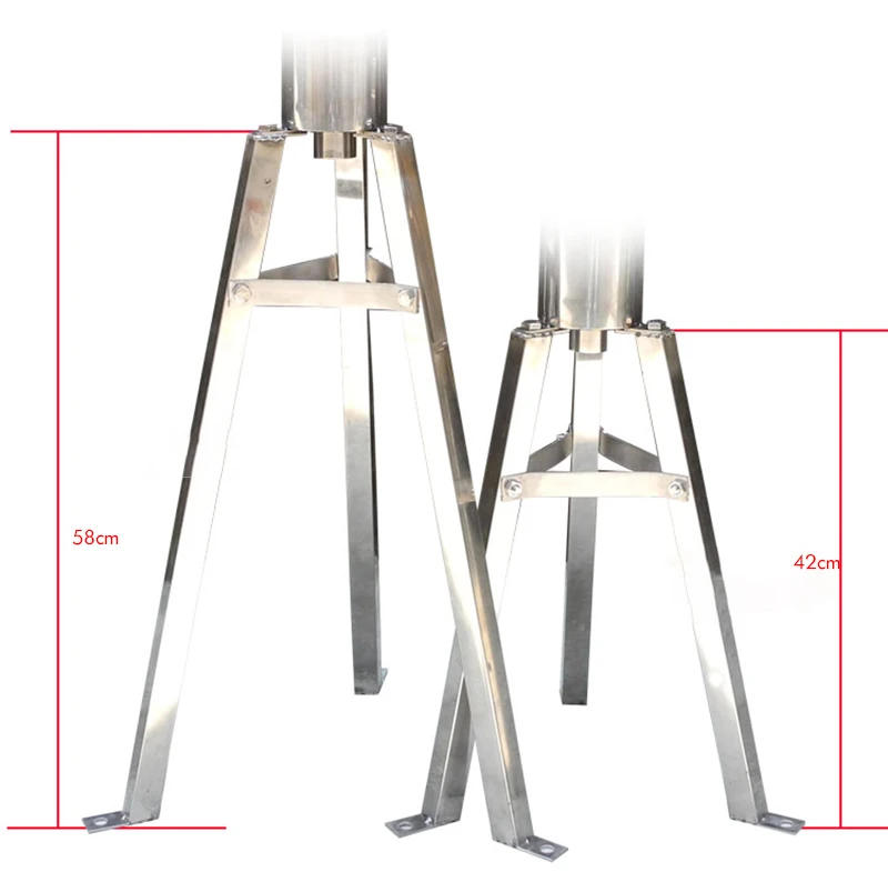 Description Picture 2 of itemStainless Steel Stand for Suction Pump, 42cm/58cm Height, Manual Water Jet Pump Holder Well Hand Shake Suction Pump Stand