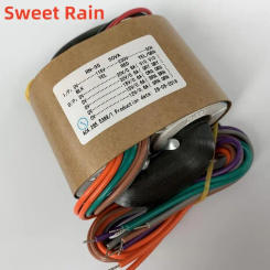 R-type power transformer 50W double 20V+double 15V+12V R cattle audio transformer copper wire 20Vx2 + 15Vx2 + 12V R-Core