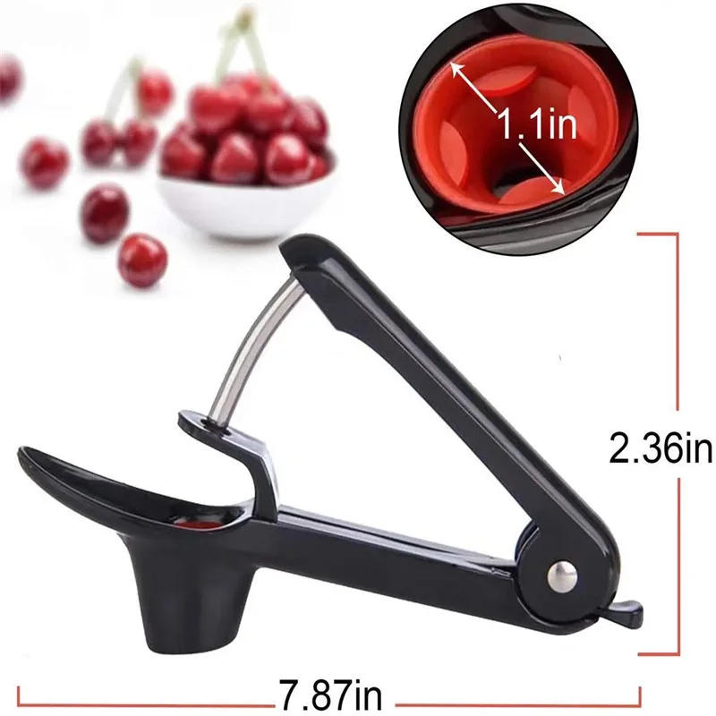 Description Picture 4 of itemNew 5'' Cherry Fruit Kitchen Pitter Remover Olive Corer Remove Pit Tool Seed Gadge Fruit and Vegetable Tools Cherry Pitter