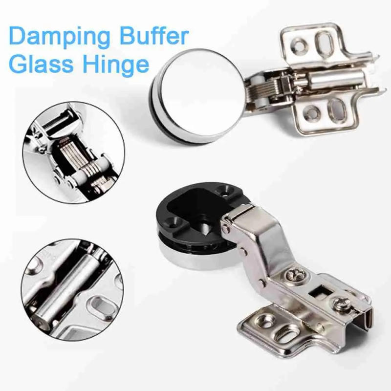 Description Picture 6 of item2PCS Glass 26mm Cup Door Hinge Cabinet Hinge Clip Furniture Supplies Connector No Hole Interior Window Hardware Accessories